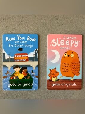 Yoto originals Preschool Songs & 5 minute Sleepy Stories Cards